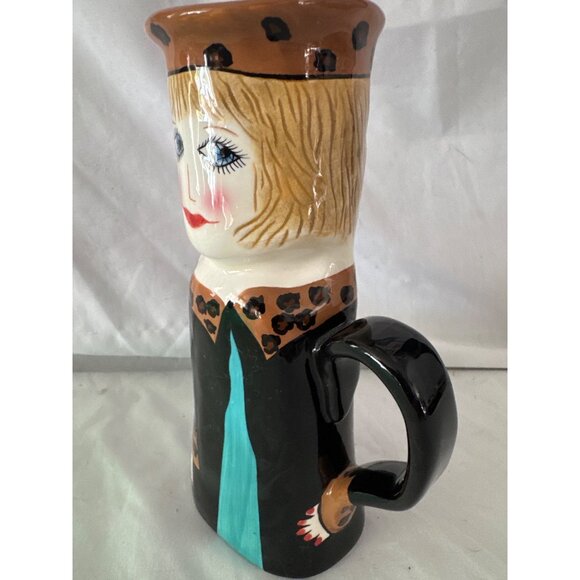 Susan Paley Ceramic Mug By Ganz Ganza Bella Casa Lucy Latte Jave Hand-Painted - Picture 2 of 6